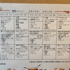 1週間のメニューが談話室に貼ってあります
