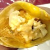 スパイシーチキンクレープのアップ。