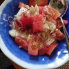 トマト・豆腐オリーブオイルを使ったサラダ