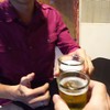 飲み友達だったWuさんと1，2年ぶりに再会の乾杯