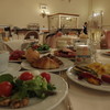 ホテルの朝食ビュッフェ