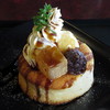 黒蜜きなこのスフレパンケーキ（アップ）
