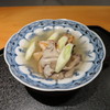 ぐじと北海道のねぎ、舞茸の煮物