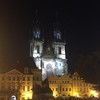 チェコの広場、ライトアップが綺麗♪