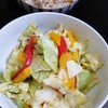 キャベツとパプリカの温野菜サラダ