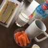 翌朝のサンドイッチがパサパサ。牛乳はウマい