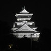 今宵もライトアップされている小倉城
