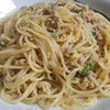 塩そぼろと卵のスパゲティ