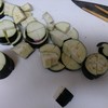茄子は賽の目に切って・・・