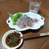 鯵刺し夏ハーブ醤油で
