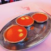 オリーブの入った辛いソース