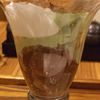 抹茶ババロアと焙じ茶ゼリーです。
