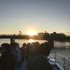 橋と夕日