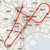 東京上空の飛行ルート