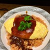 ハッスルのオムレツ丼大盛り。