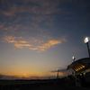 門別競馬場の夕暮れ
