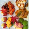 秋の彩りも美しい前菜たち