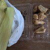 茹でとうもろこし　ふぐの唐揚げ