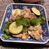 鶏肉とズッキーニ炒め