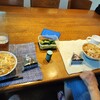 ランチはホットうどんとおにぎり