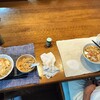 ランチは卵とじうどんと半チャーハン