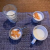 デザートは自家製ヨーグルトと柿