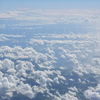 飛行機の中から見た雲