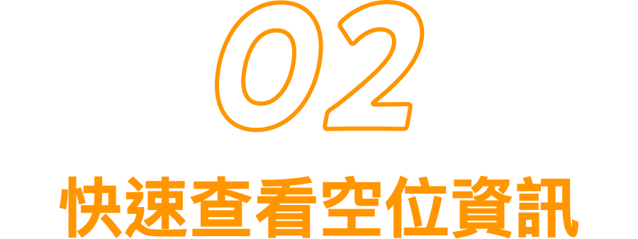 2 快速查看空位資訊