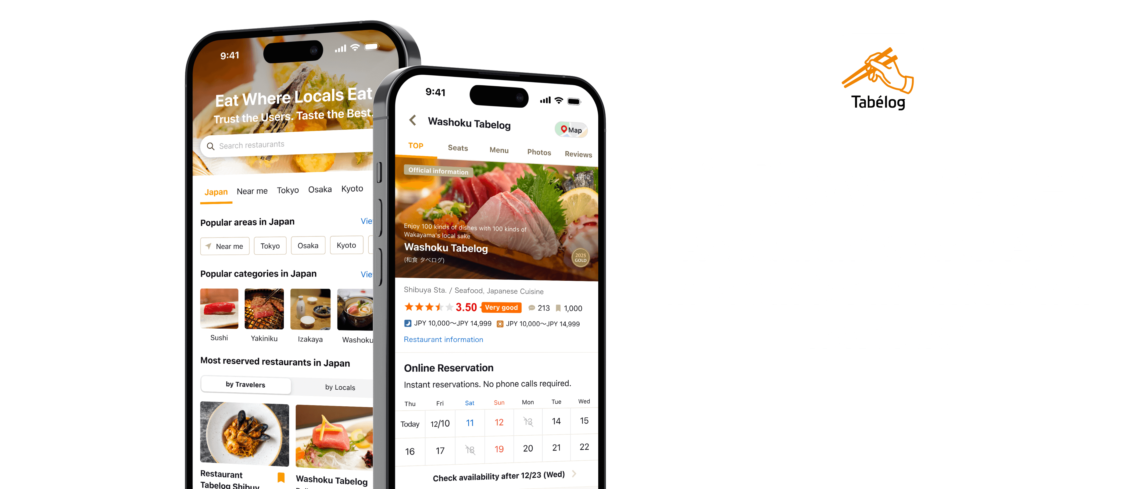 #1 Downloaded Restaurant Search App in Japan for International Travelers