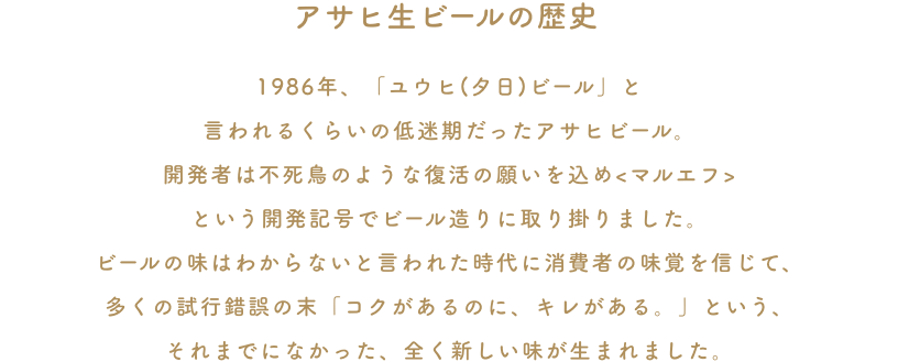 アサヒ生ビールの歴史
