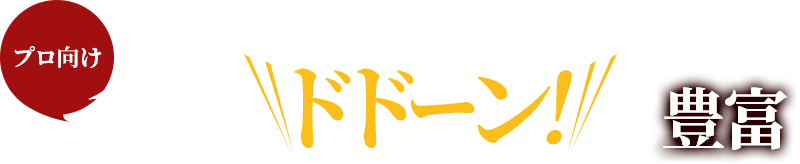 プロ向け 種類もドドーン!と豊富