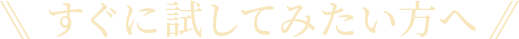 すぐに試してみたい方へ