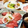Shiyou riki - 料理写真:特選盛り(手前左\5800) 飛騨牛上ロース、飛騨牛サーロイン、飛騨牛上カルビ、厚切れヒレ