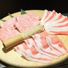 Hakata Shabushabu Irodori - 料理写真:九州産和牛、鹿児島産黒豚、熊本産えこめ牛カルビ3種盛り