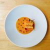 B - 料理写真:バターナッツとフォアグラのプレッセ　ブルーテに浮かべて