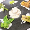 天啓 - 料理写真:ホタテと季節野菜のクリーム餡かけ