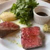トラットリア タンタボッカ - 料理写真:コースメイン　A5黒毛和牛の炭火焼き2種類食べ比べ