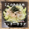 Kono Shima No Daichi - 料理写真:名前の通り、従業員のかんちーが作ったサラダになります。一見、普通のサラダに見えますが、それは見た目だけで、タレの方に美味しさの秘密があります。シンプルで色々な味が混ざらず、タレの味を最大限に感じれる一品です！