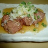 Torishou - 料理写真:白レバテキ【炙り白レバ・鶏のフォアグラ！！当店一番人気】660円