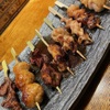 KOKUBA - 料理写真:焼き鳥(左からハート、つくね、レアキモ、皮、せせり、ハラミ、ぼんじり、もも)