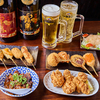 串カツ　おいでおいで - メイン写真:ドリンクと料理の集合写真のようなもの