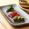 串揚げ 依知川 - 料理写真:前菜、空豆、パプリカ、菜花。