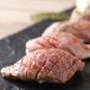 Nikukappou Kanjinya - 料理写真:おまかせ肉寿司五貫。