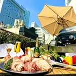 渋谷ビアガーデン・ビアテラスが人気のお店！オープンスペースで、ビールやBBQを楽しもう