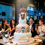 恵比寿推し活個室貸切でメッセージプレートや大型プロジェクター上映会、カラオケ、キャラクター特製ケーキ