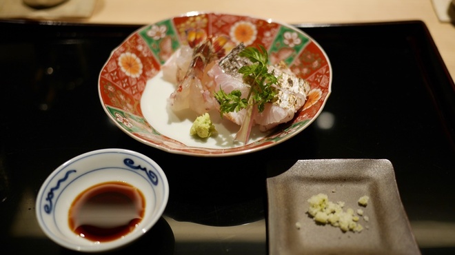 西天満 中村 - 料理写真:向付～平目、太刀魚、車海老