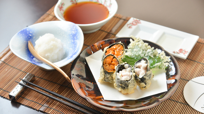 みねまつ - 料理写真:うにの磯辺揚げ、白子の磯辺揚げ