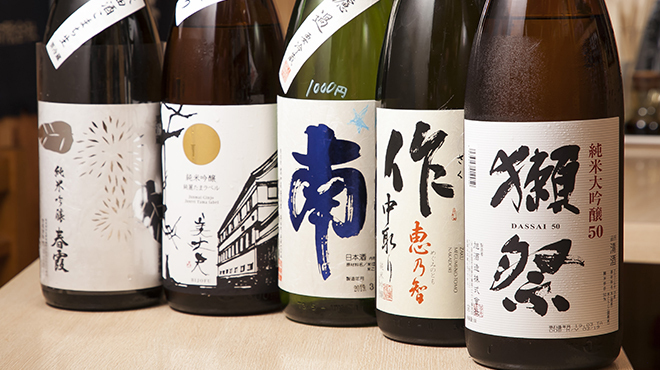 将軍やきとり - メイン写真:日本酒集合