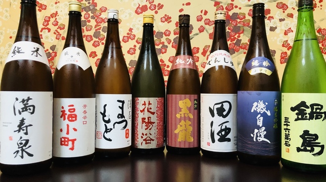 Isamu Sushi Honten - ドリンク写真:各地の地酒を14種類取り揃えております。