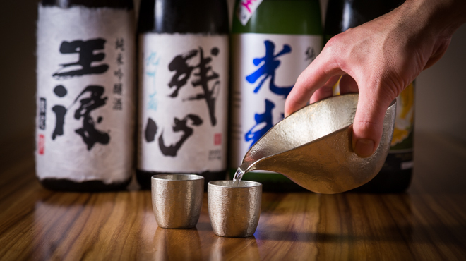 Sake To Soba Makino - ドリンク写真:日本酒1